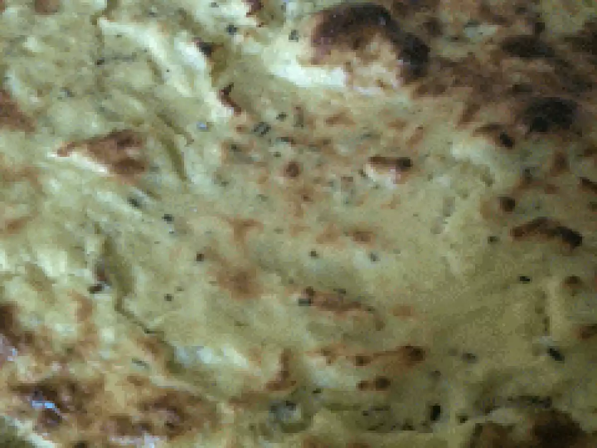 Tarte aux pommes de terre, à la ciboulette et au parmesan.