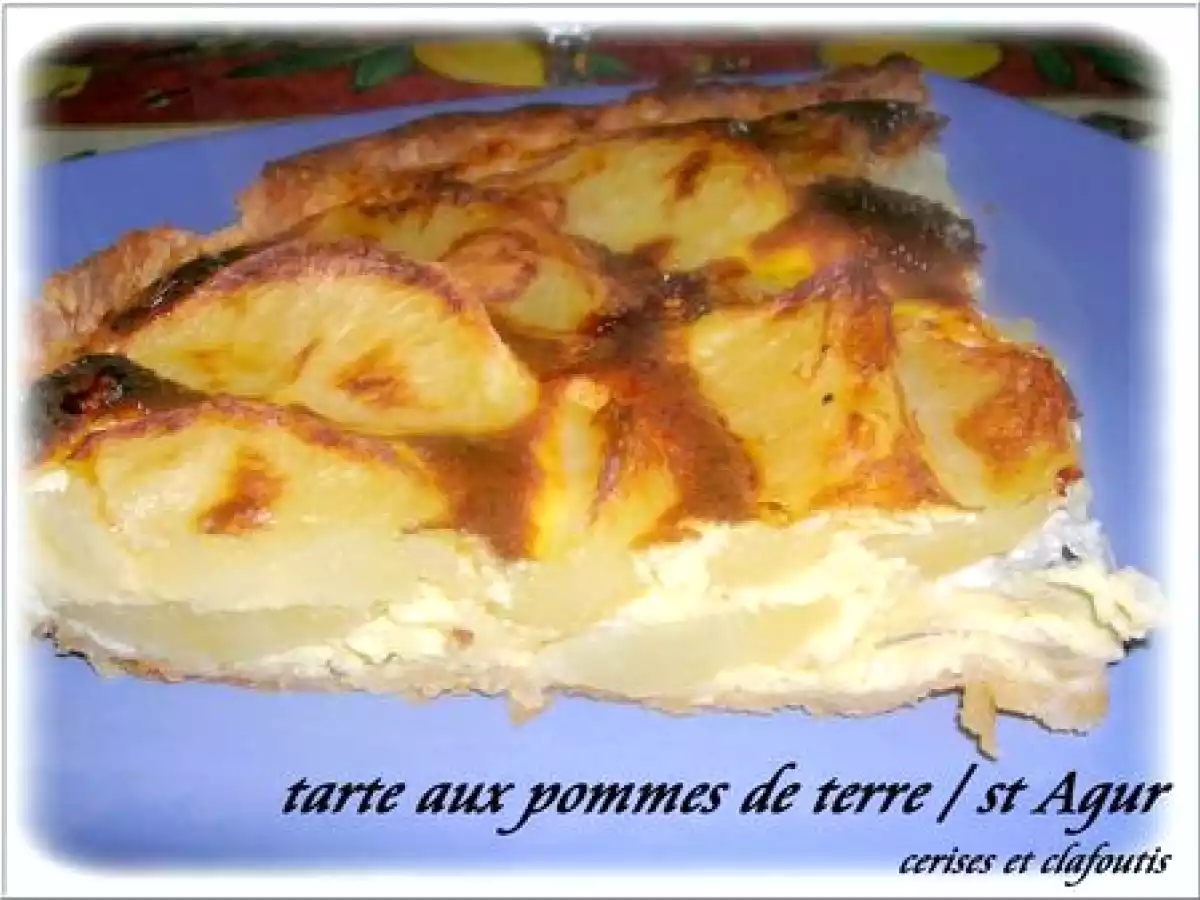 TARTE AUX POMMES DE TERRE ET ST AGUR - photo 2