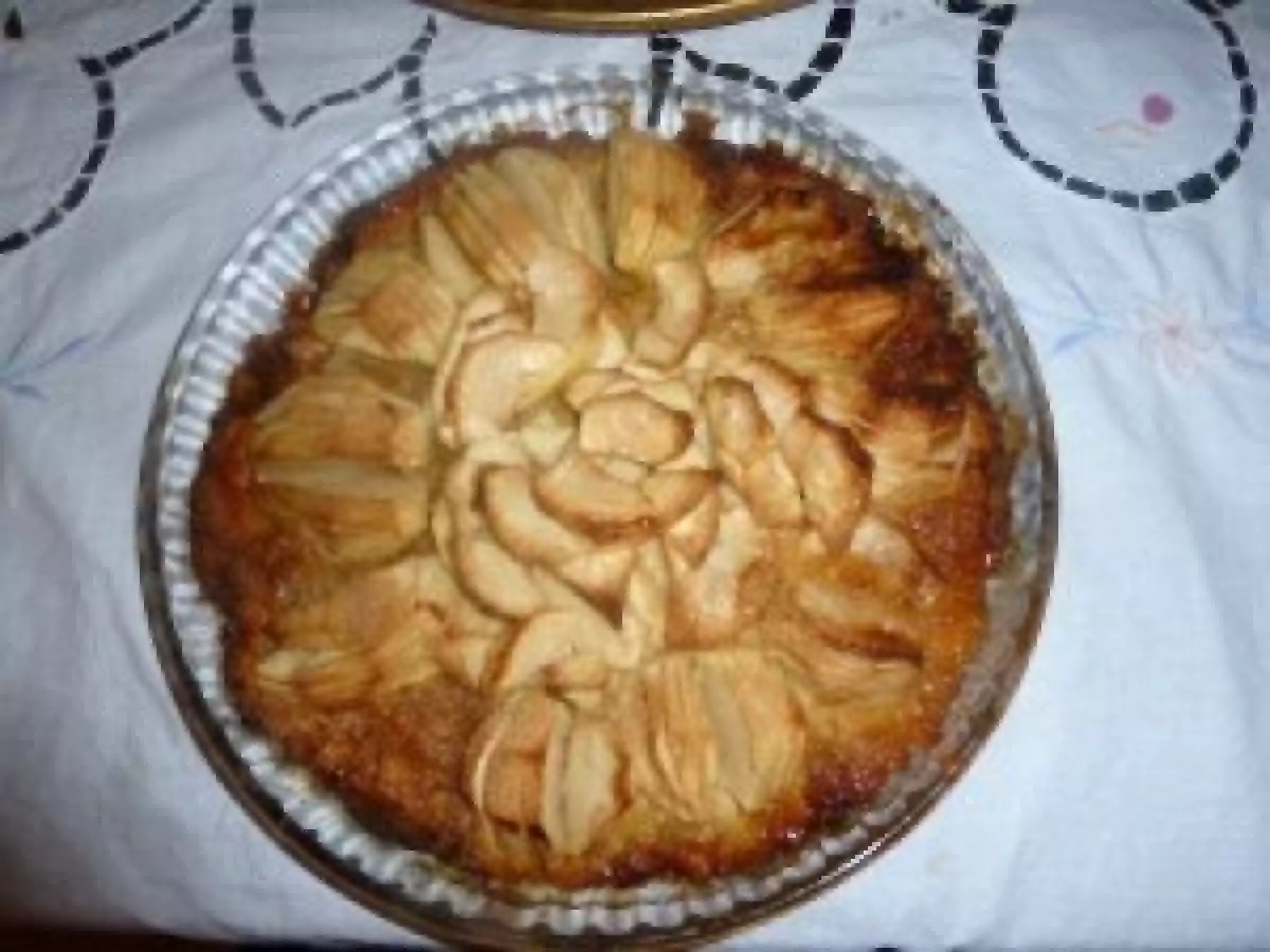 Tarte aux pommes et amandes à la farine de soja (sans gluten)