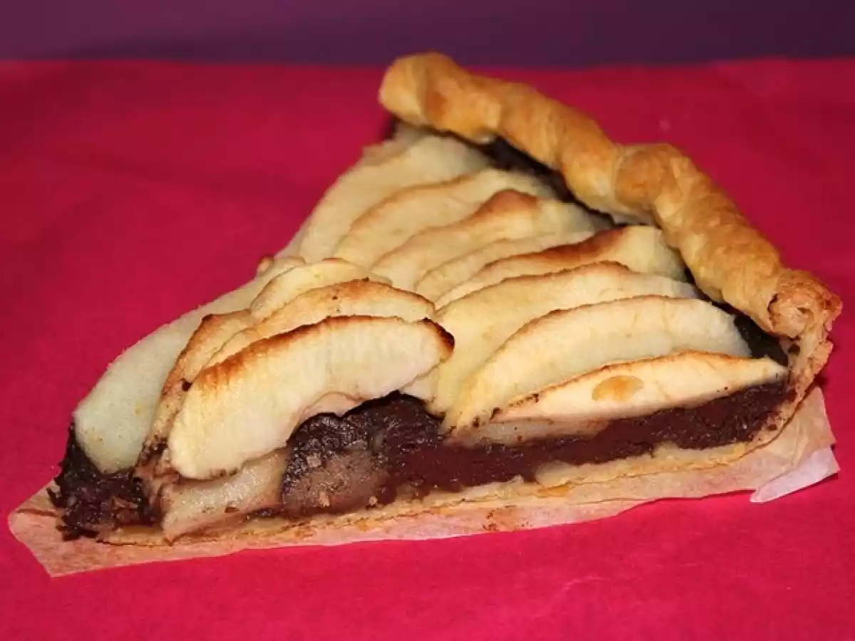 Tarte aux pommes et boudin noir