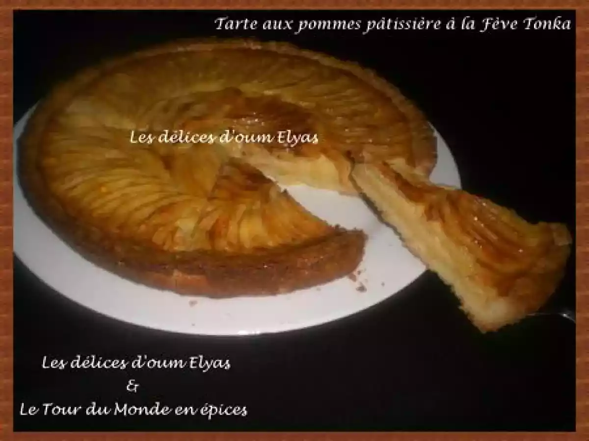 Tarte aux pommes pâtissière à la Fève Tonka
