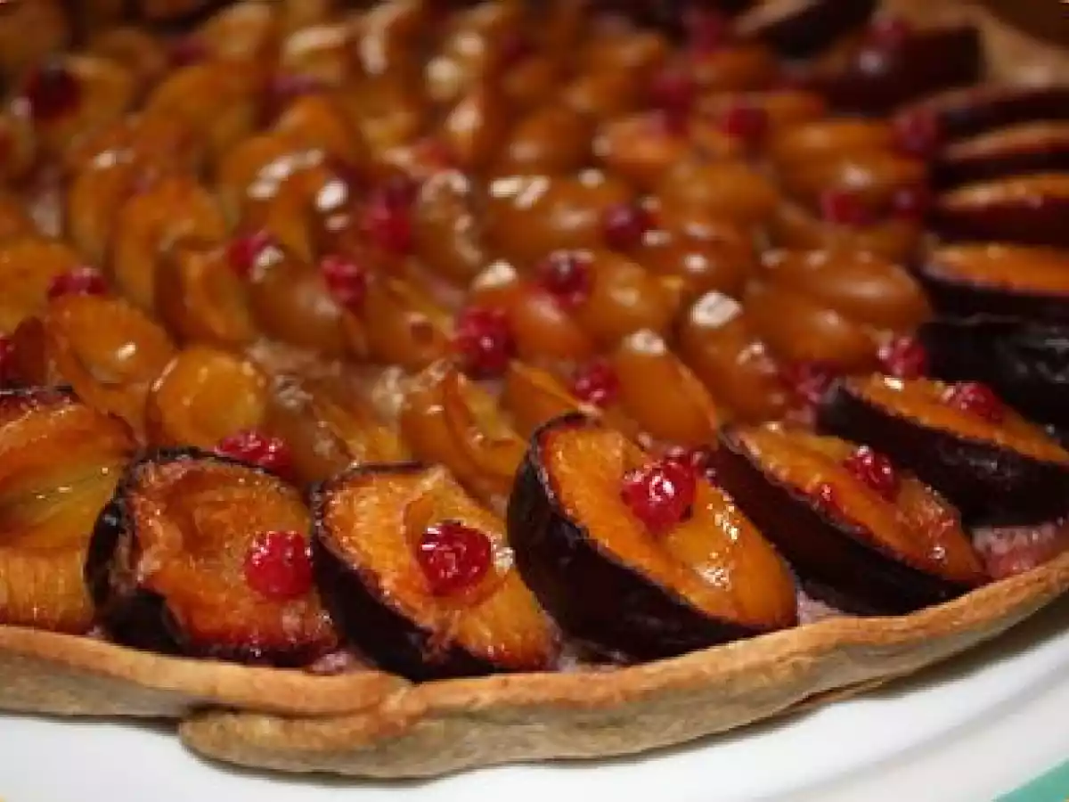 Tarte aux pruneaux et aux mirabelles