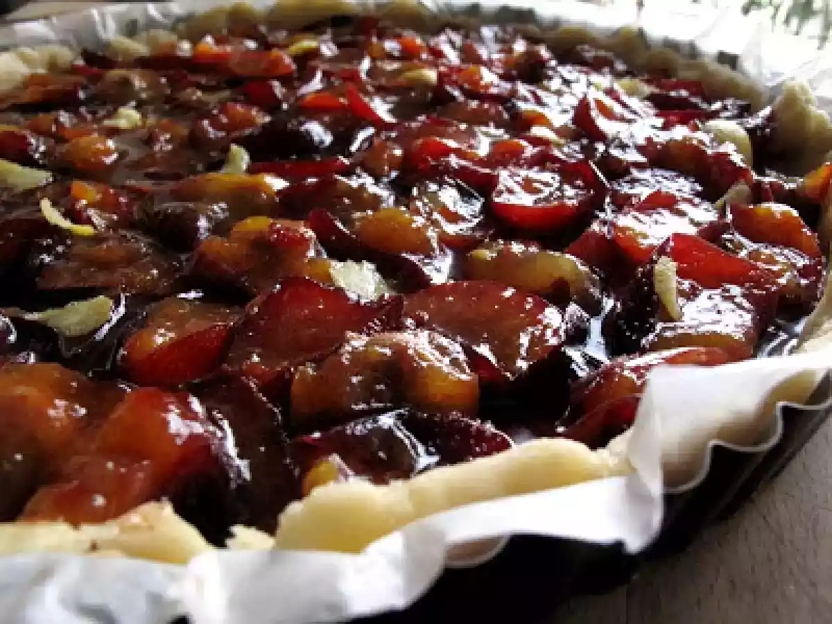 Tarte aux prunes rouges - photo 3