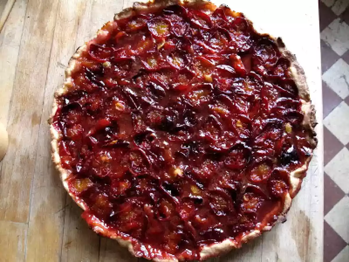 Tarte aux prunes rouges - photo 4