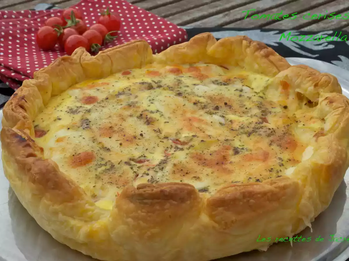 Tarte aux tomates cerises et mozzarella