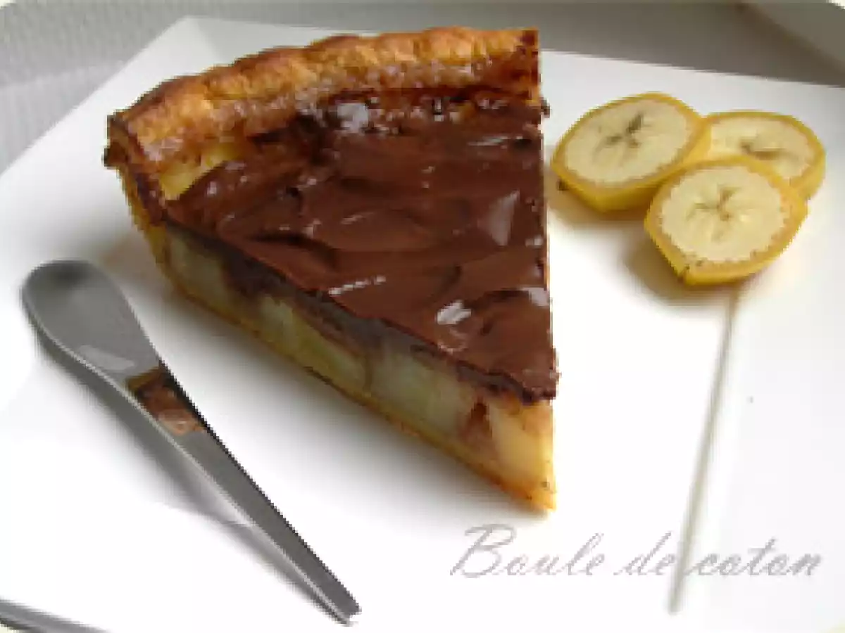 Tarte banane chocolat