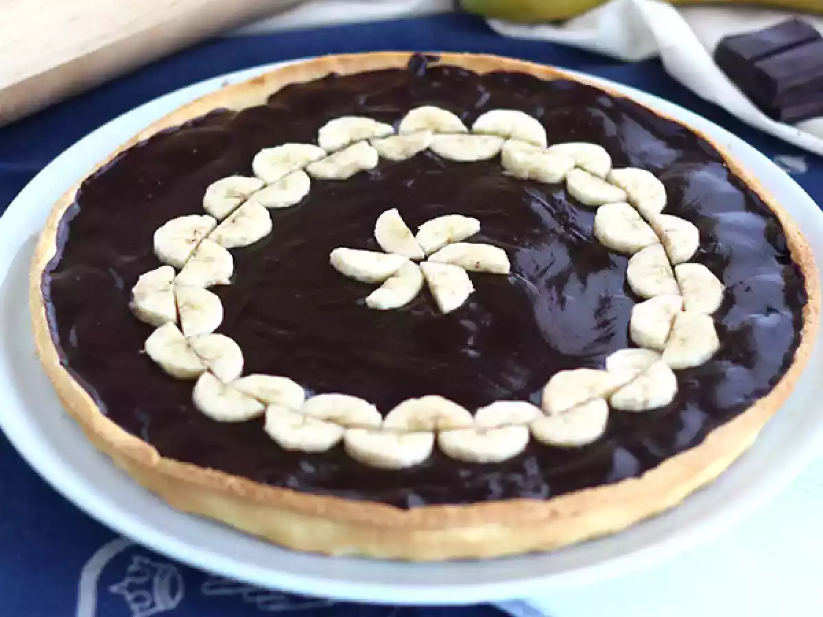 Tarte banane et chocolat (Pas à pas)
