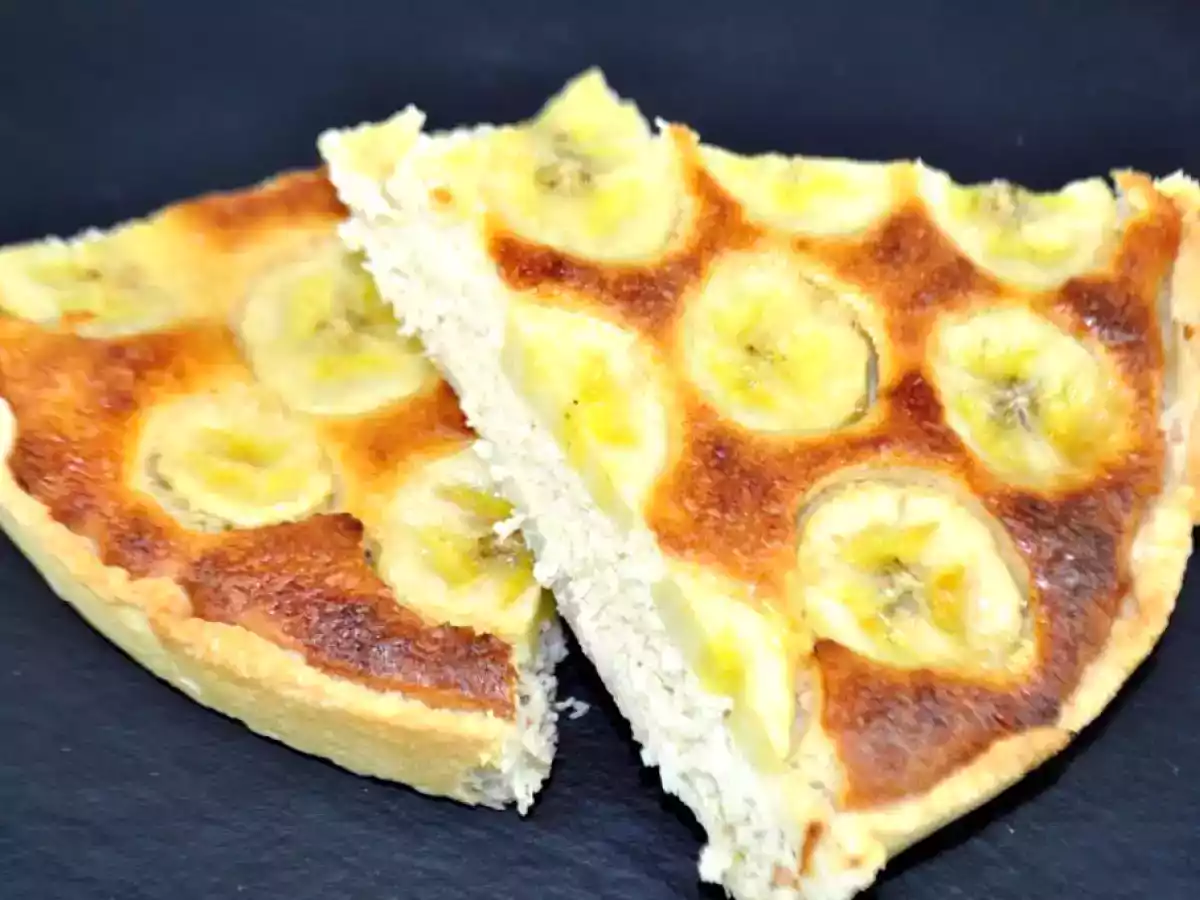 Tarte banane et noix de coco