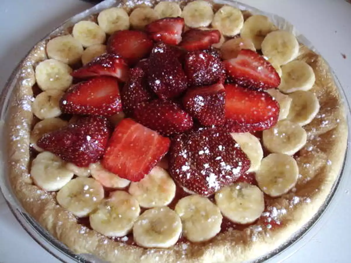 Tarte bananes fraises express