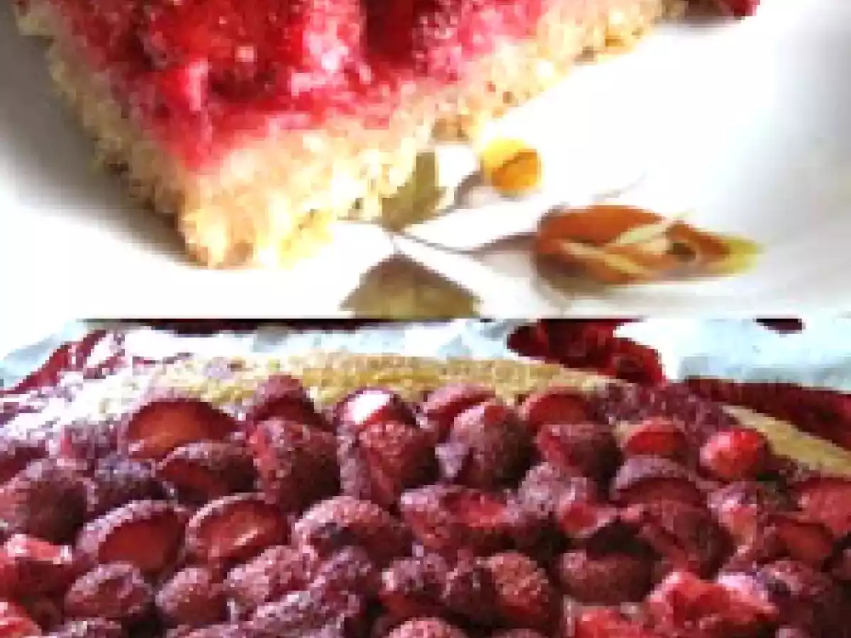 Tarte-biscuit aux fraises