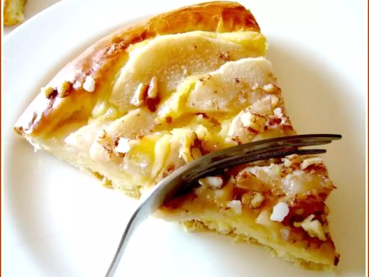 Tarte briochée aux poires