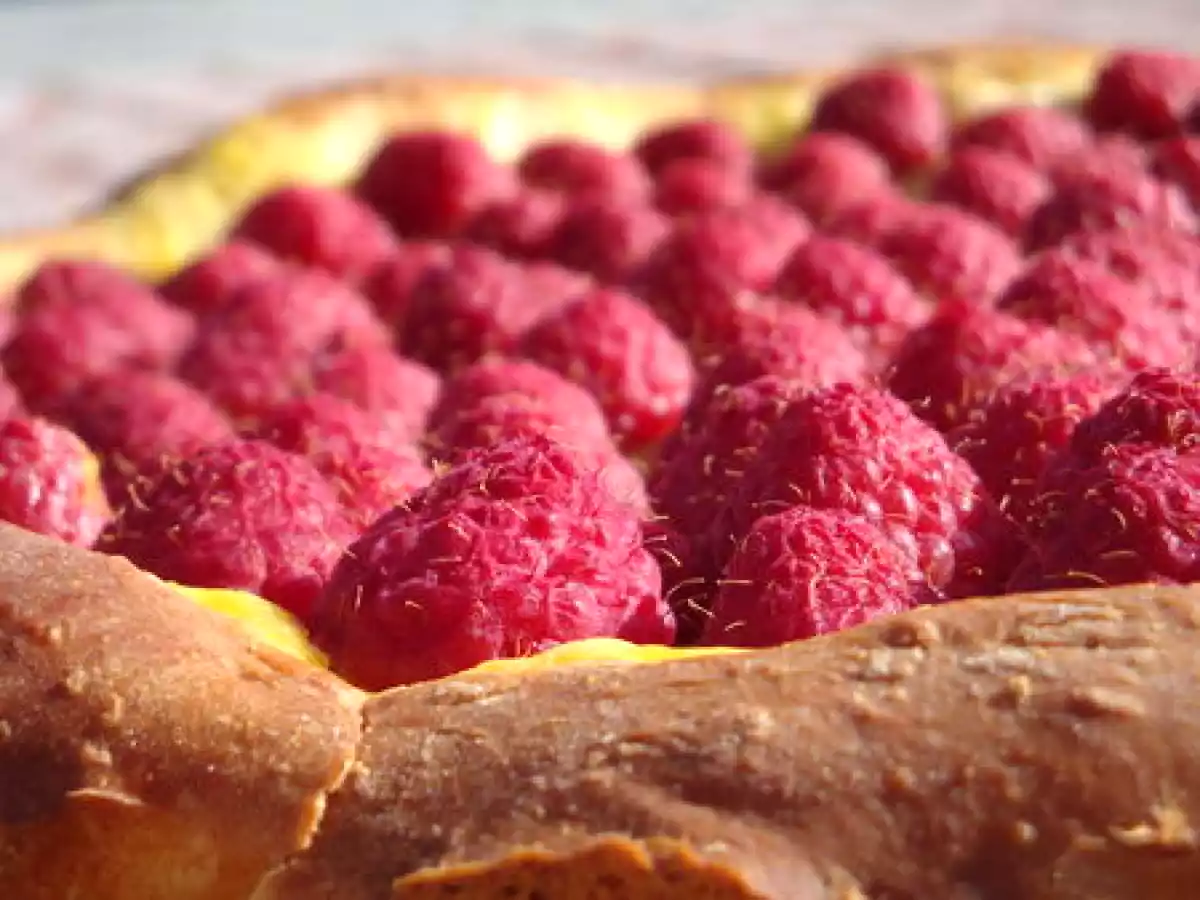 Tarte briochée framboises / citron