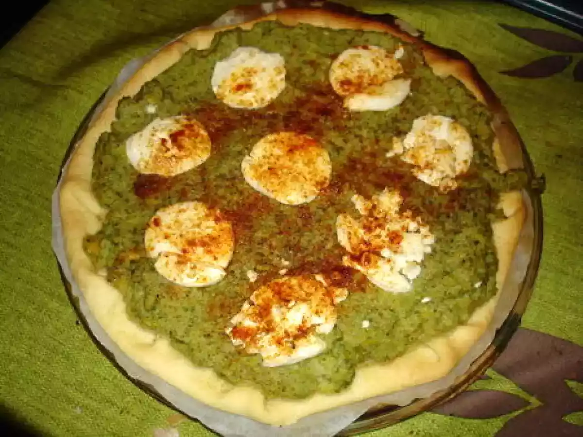 Tarte brocolis chèvre