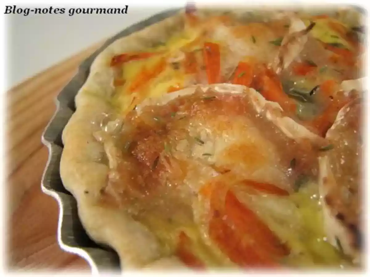 Tarte carotte chèvre parfumée au thym