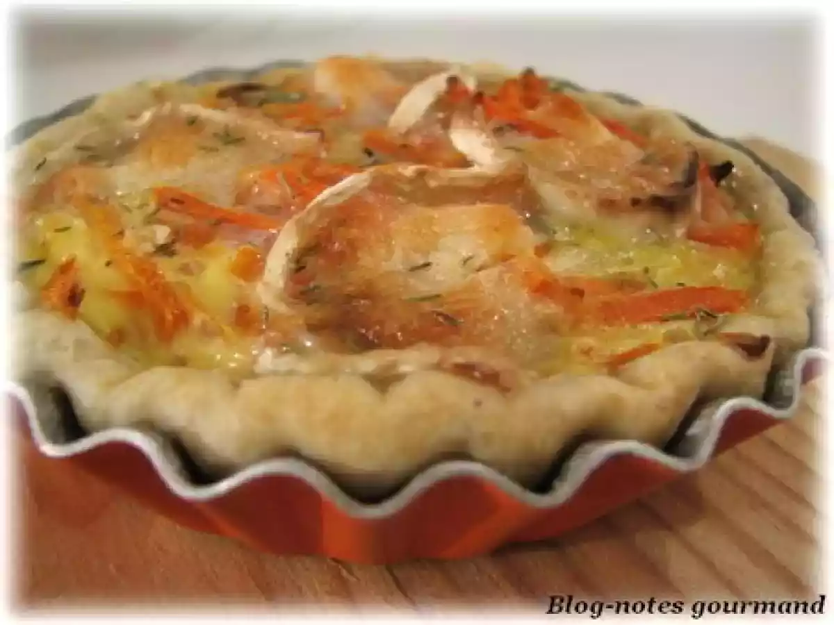 Tarte carotte chèvre parfumée au thym - photo 2