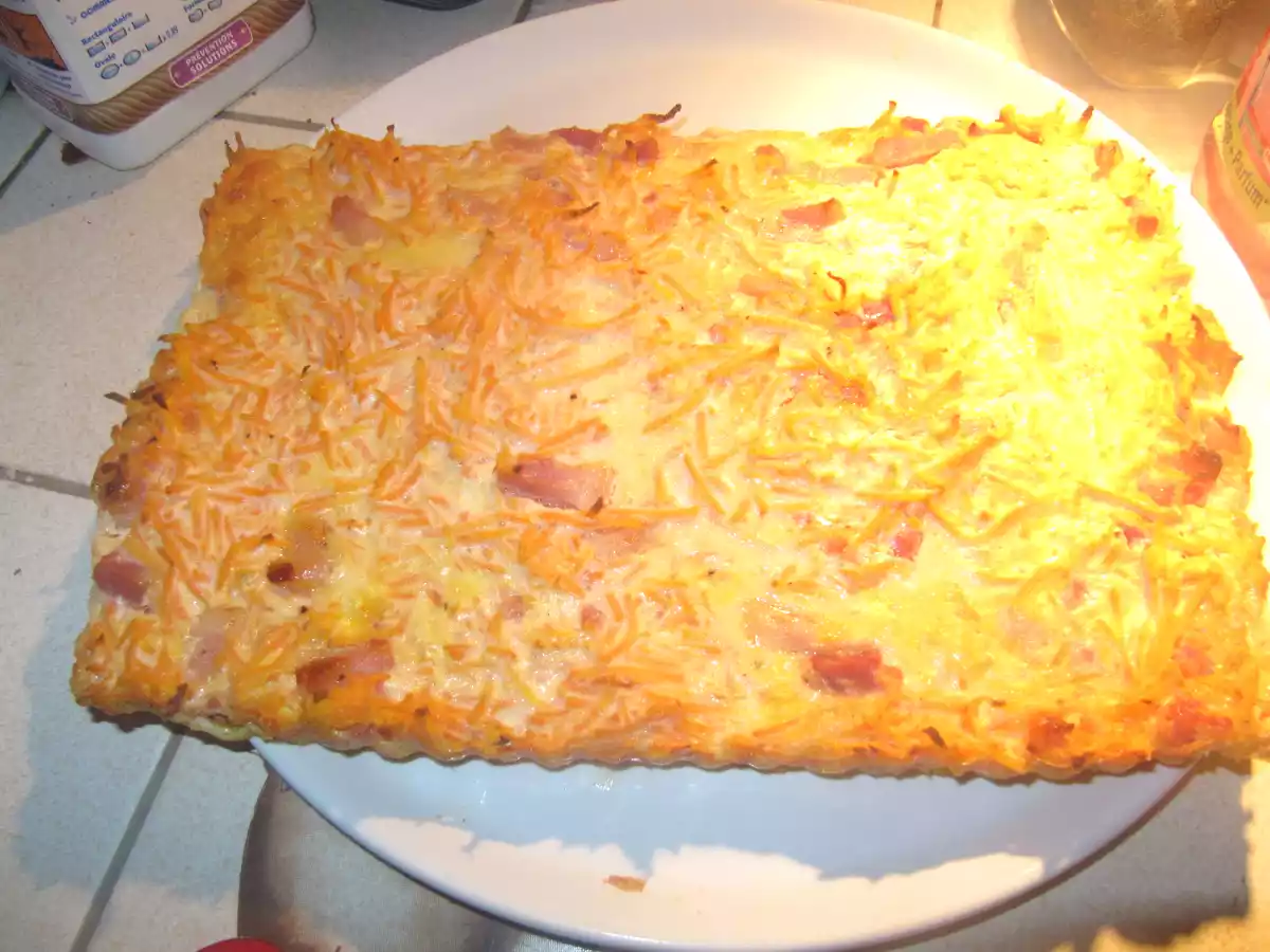 Tarte carottes lardons