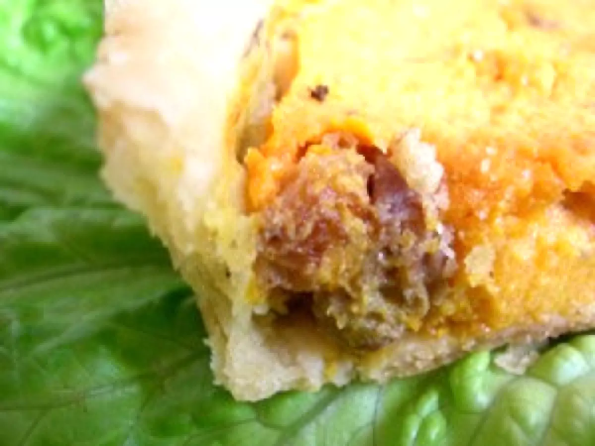 Tarte carottes/cardamome, nori, amandes, et raisins secs - photo 3