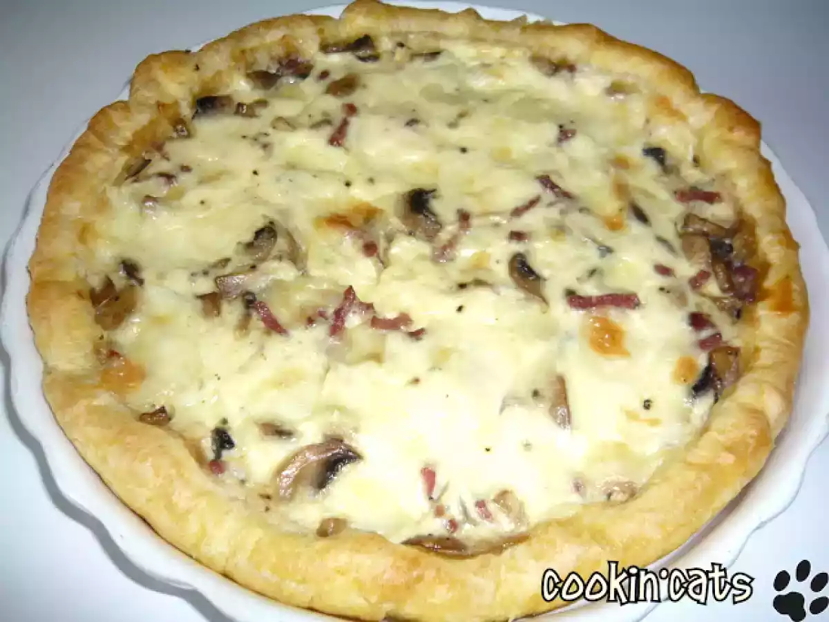 TARTE CHAMPIGNONS MOZZARELLA