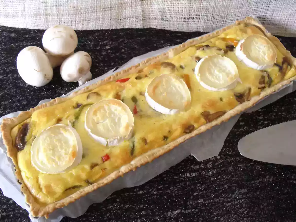 Tarte champignons poivrons et fromage de chèvre - photo 2