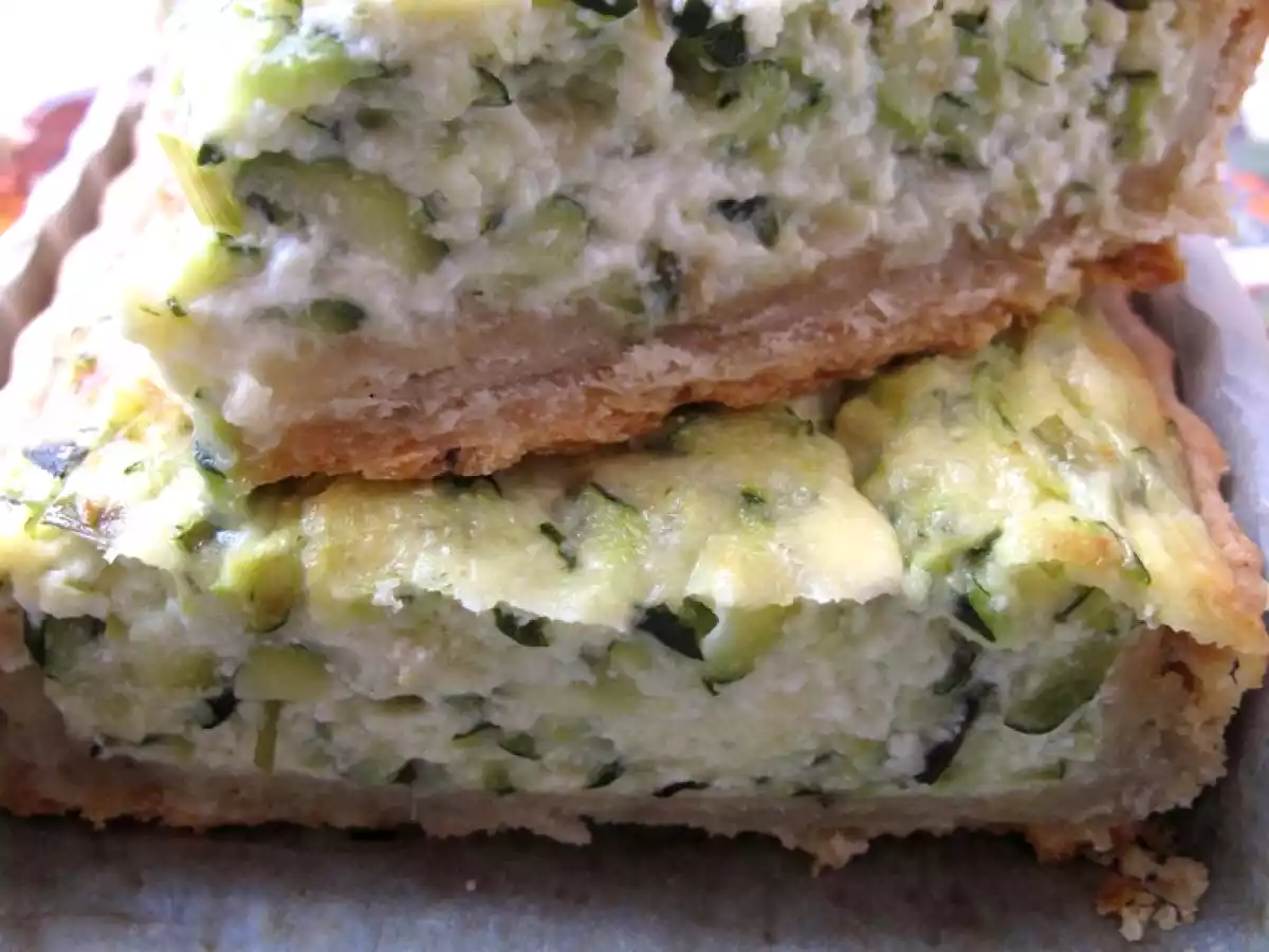 Tarte chèvre - courgette, très gourmande