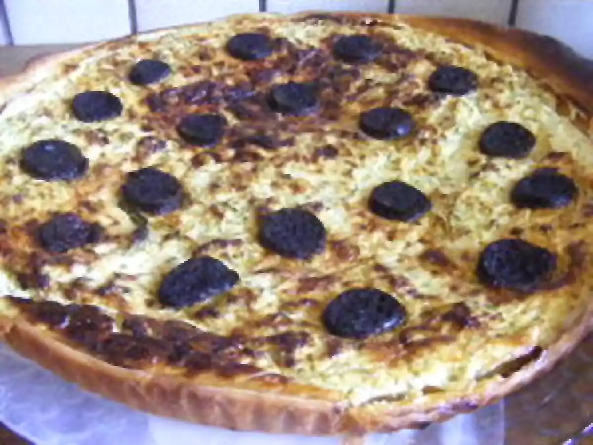 TARTE CHÊVRE-COURGETTES LAMELLES DE CHORIZO - photo 4