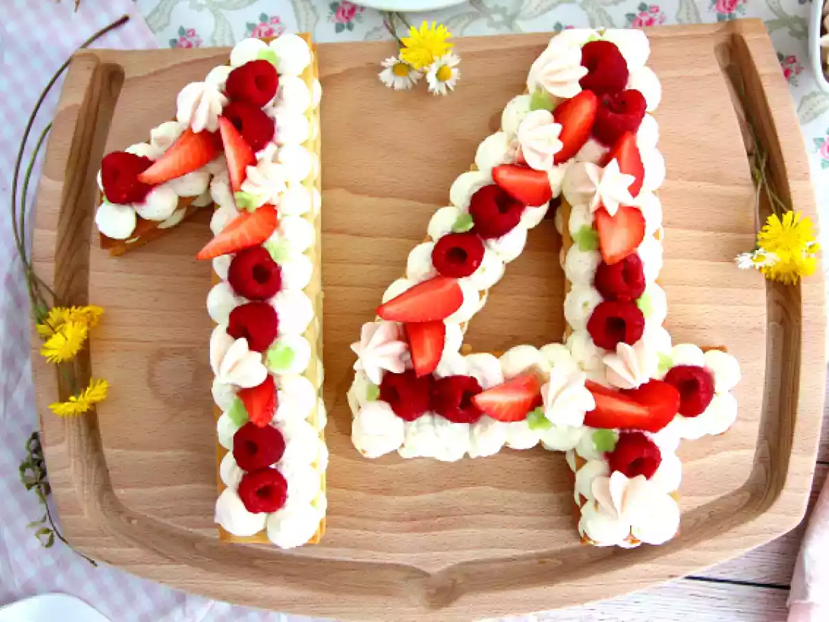 Tarte chiffres ou number cake