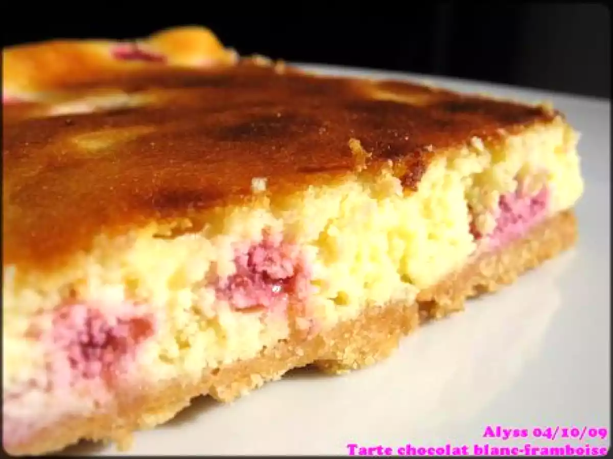 Tarte chocolat blanc-framboise