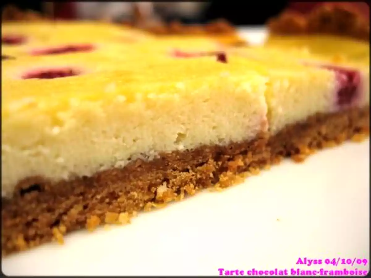 Tarte chocolat blanc-framboise - photo 2