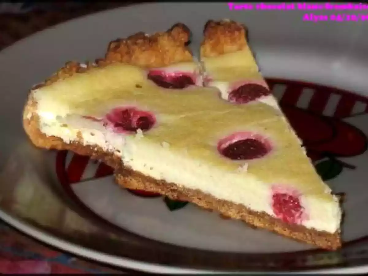 Tarte chocolat blanc-framboise - photo 4
