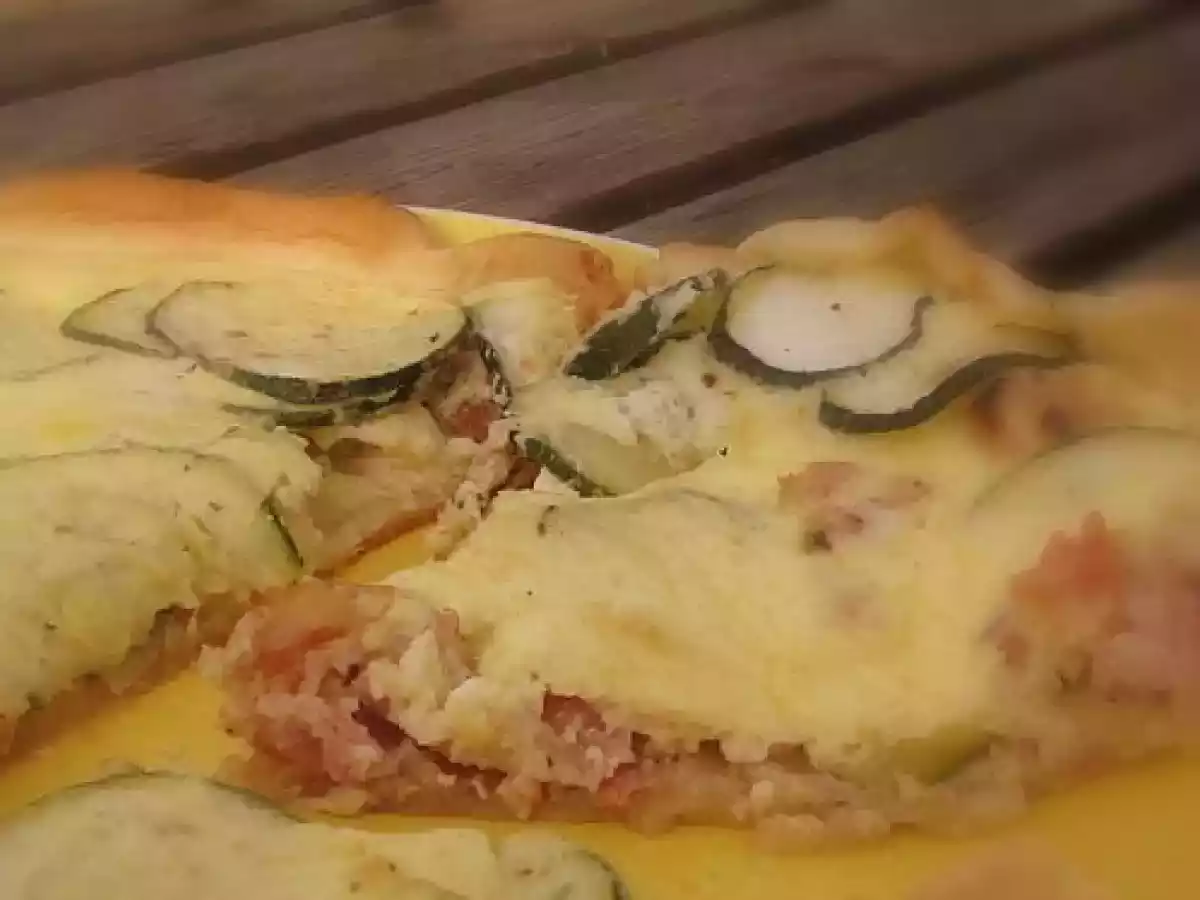 Tarte courgette ? poitrine fumée