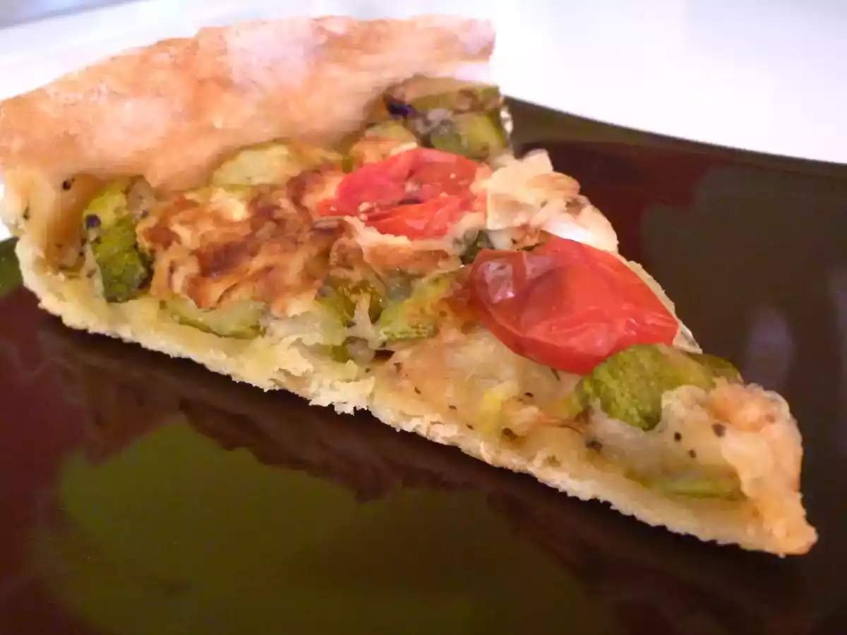 Tarte courgettes chevre parmesan