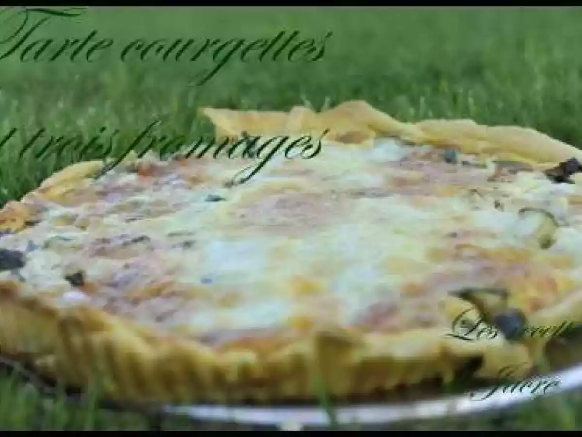 Tarte courgettes et trois fromages