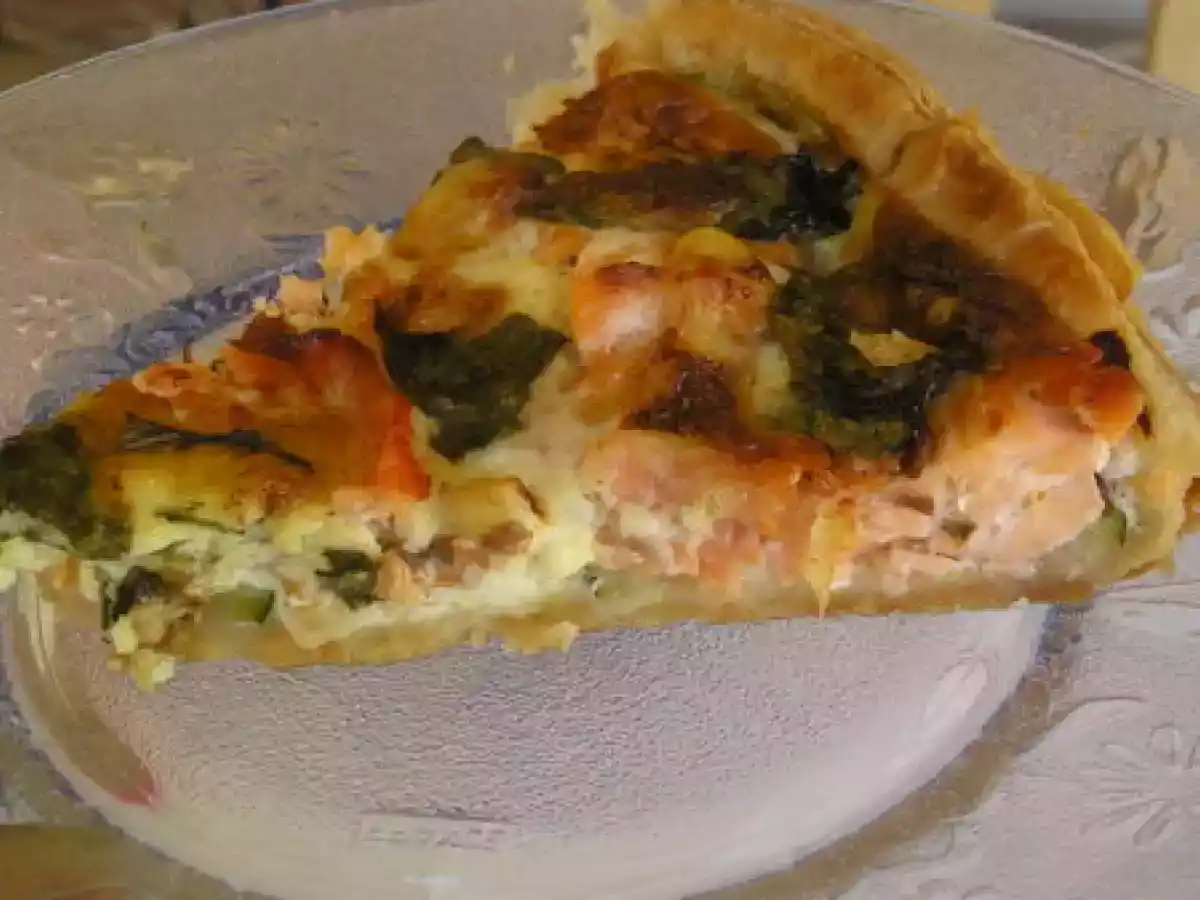 Tarte courgettes saumon et oseille et mascarpone