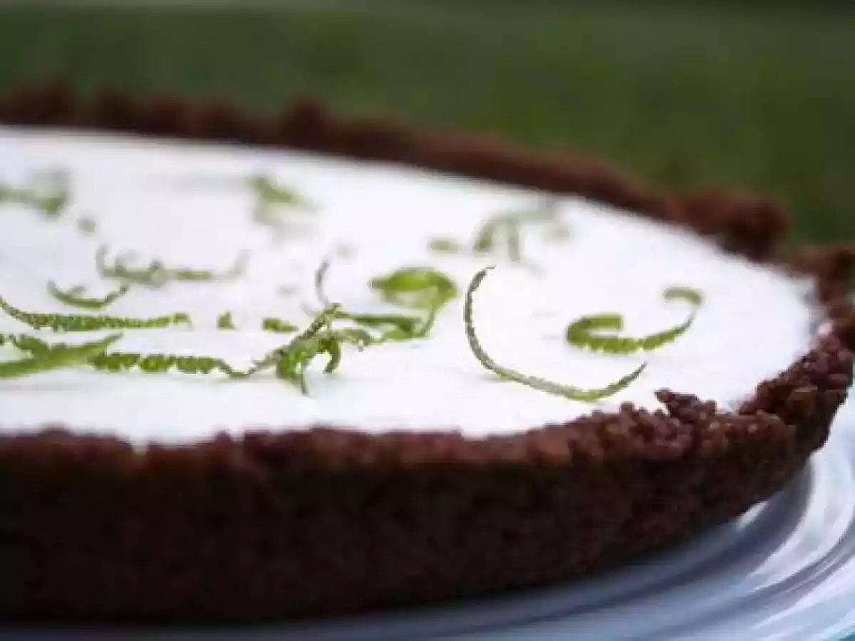 Tarte couscous-chocolat-coco au citron vert