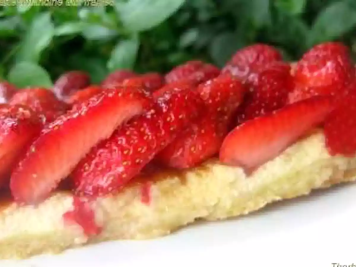 Tarte crème amandine aux fraises au sirop d'agave - photo 2
