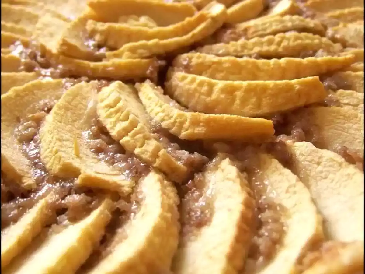 Tarte crème de noix et pommes