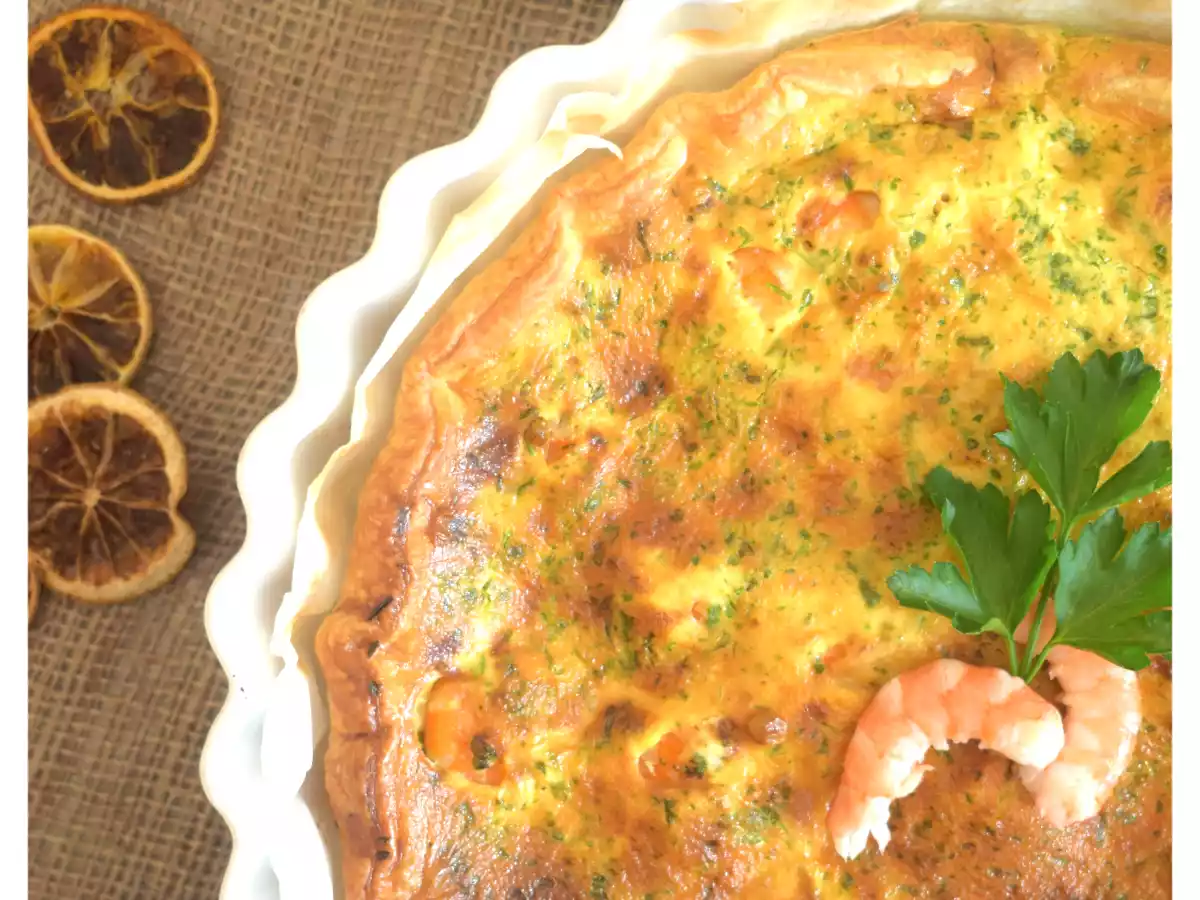 Tarte crevettes curry