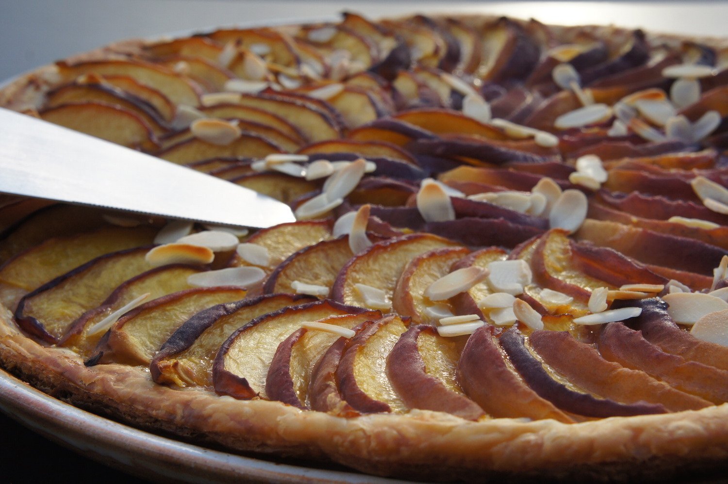 Tarte croustillante aux nectarines, Recette Ptitchef
