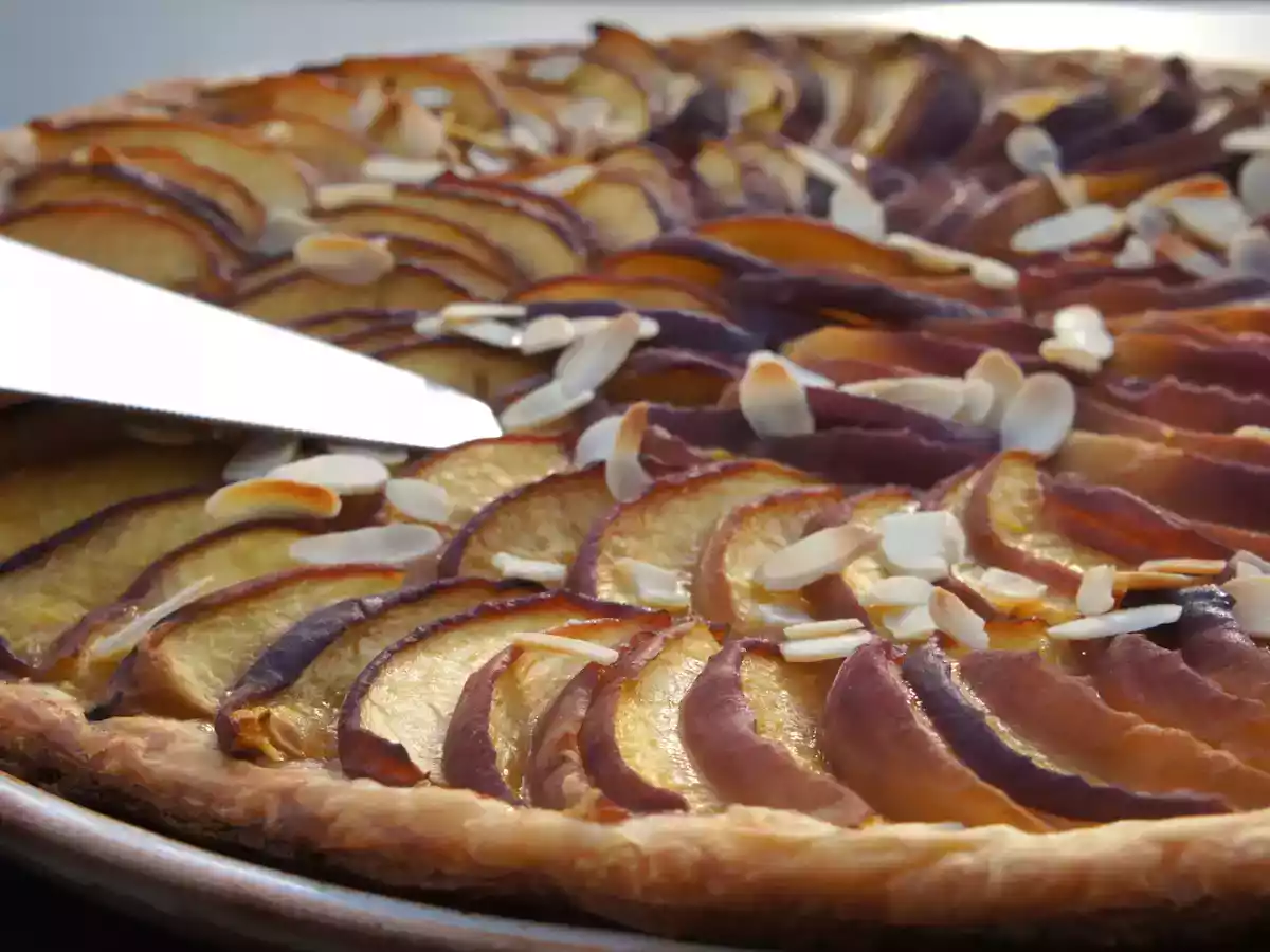 Tarte croustillante aux nectarines