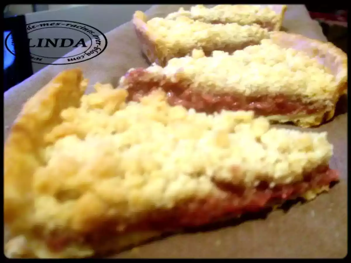 Tarte crumble framboise-groseille