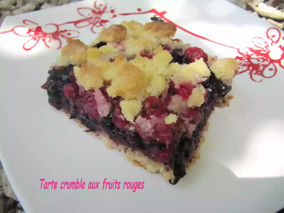 Tarte crumble myrtilles et groseilles