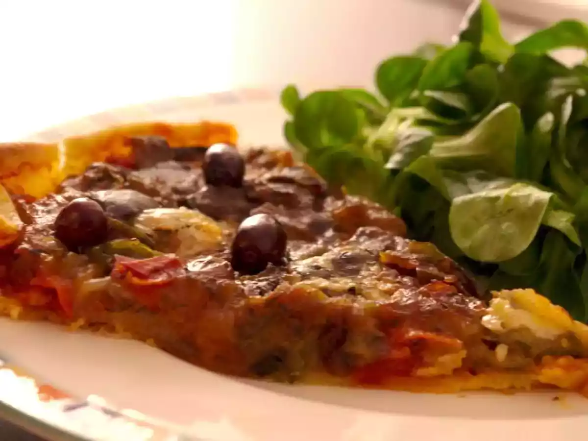 Tarte d'ados - Tarte à la ratatouille au roquefort