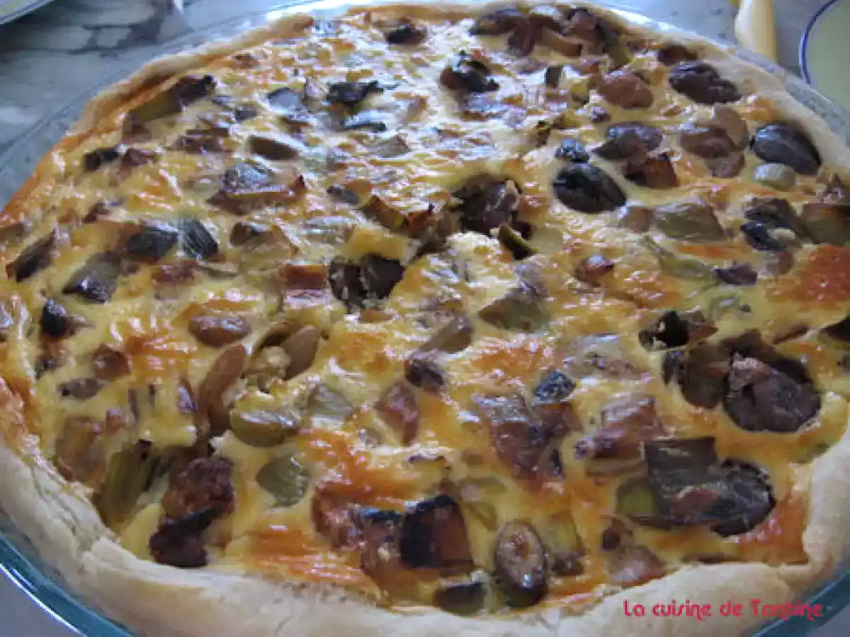 Tarte d'automne : poireaux et chataignes