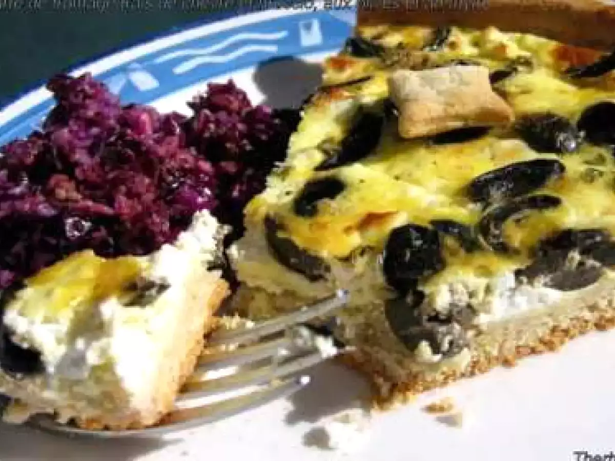 Tarte de fromage frais de chèvre, bruccio, olives et thym - photo 6