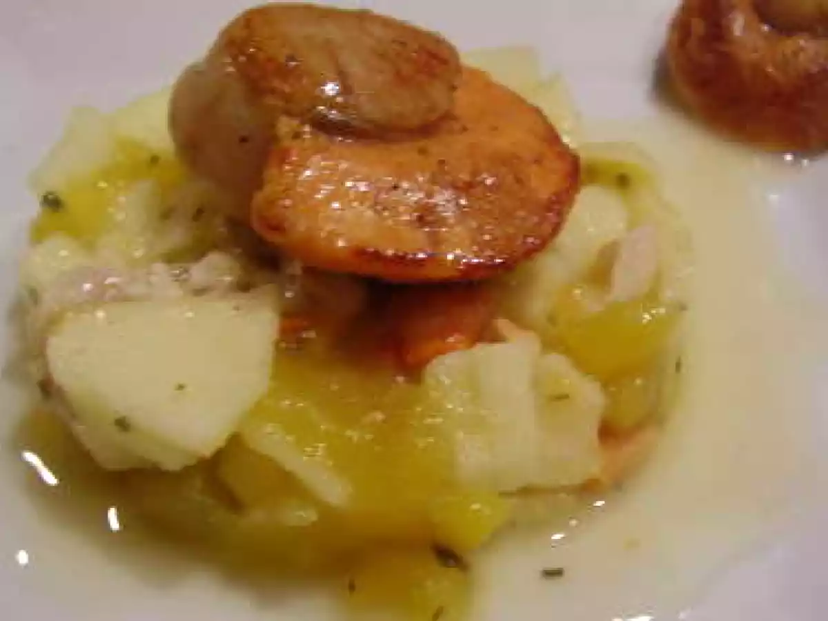 Tarte de noix de Saint-Jacques et mangue