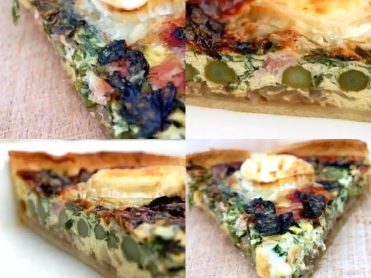 Tarte échalotes confites & asperges vertes... - photo 2