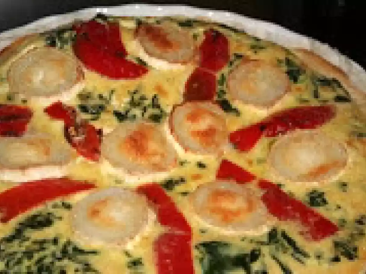 Tarte épinards chèvre poivron
