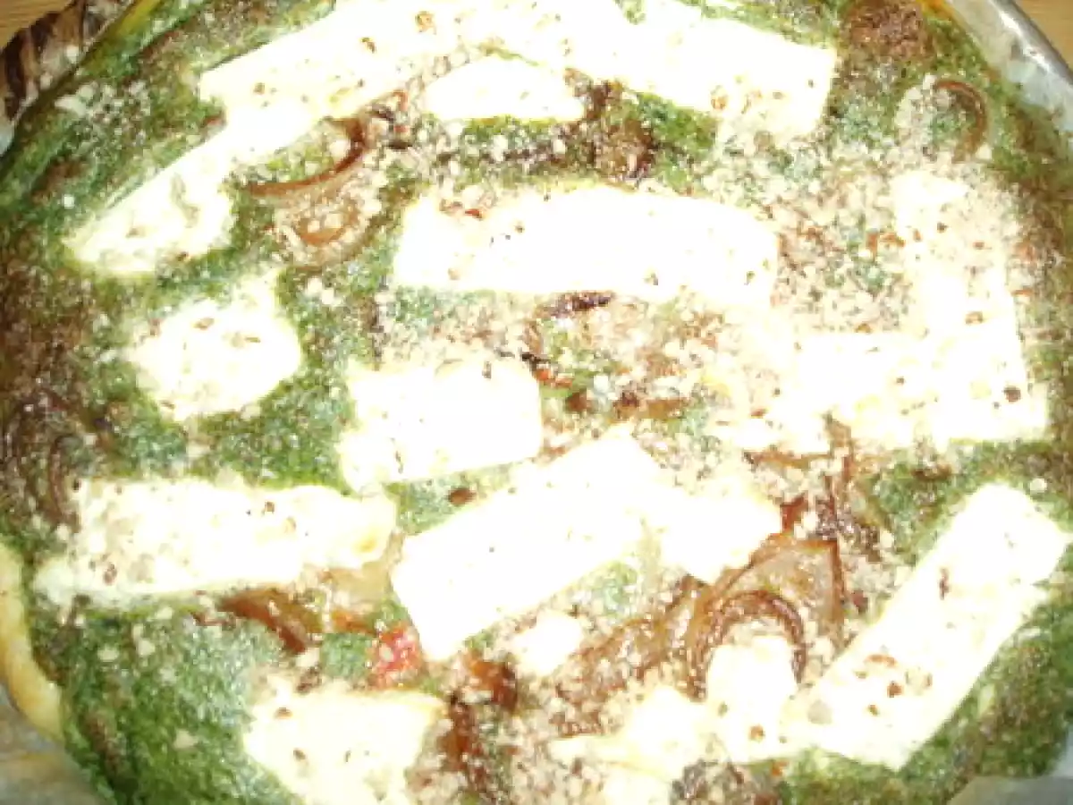 Tarte épinards, Noix de Saint Jacques, feta, noisettes