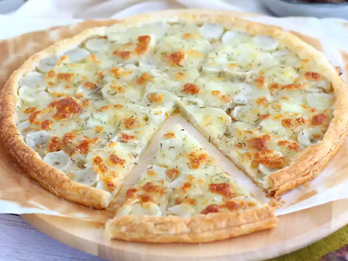 Tarte feuilletée aux topinambours