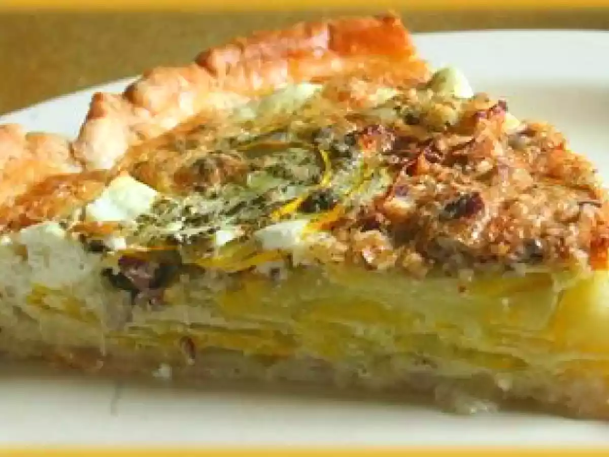 Tarte feuilletée courgettes jaunes, noisettes et sauge. - photo 2